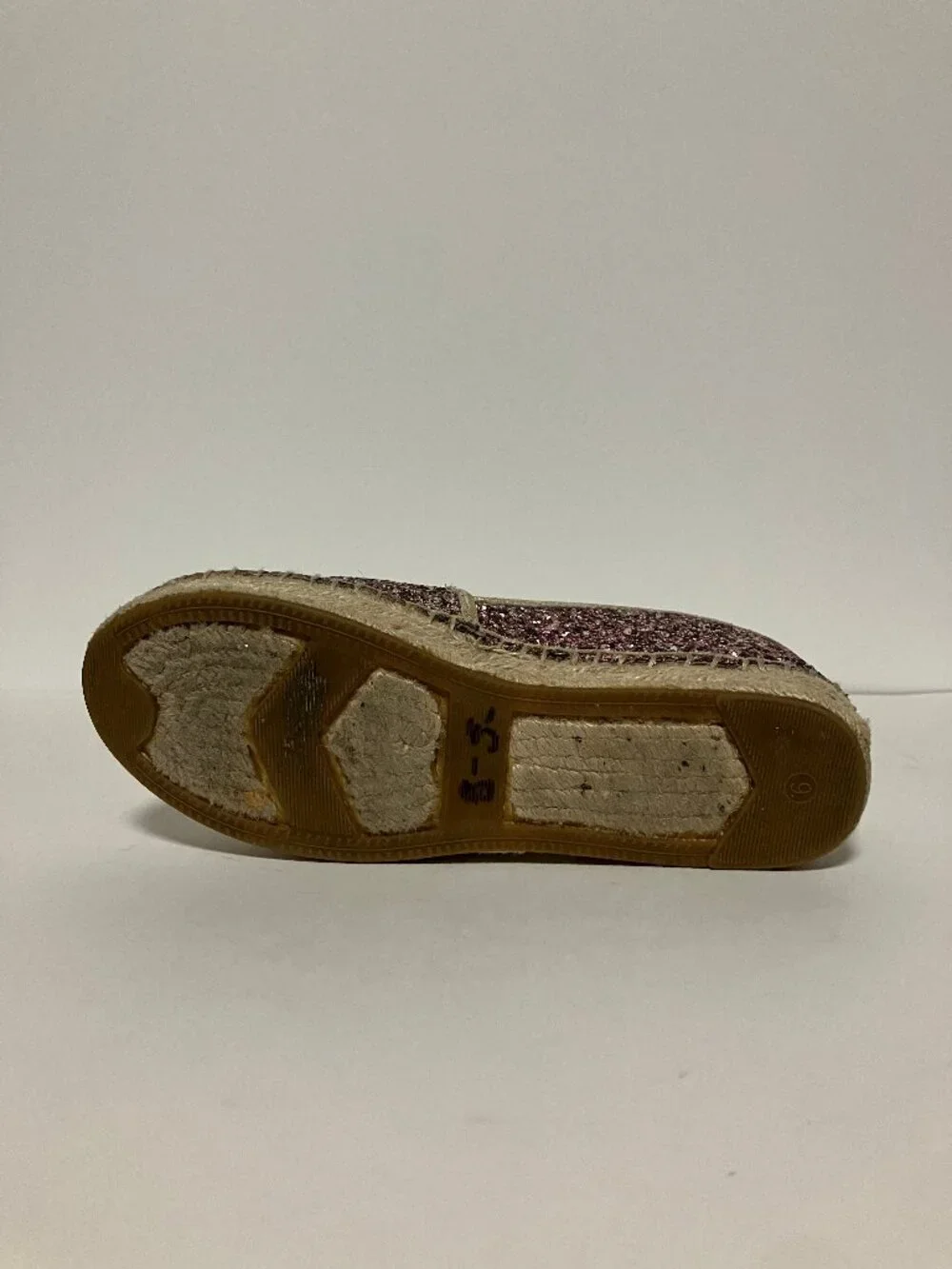 Kate Spade Linds Too Rose Gold Glitter Platform Espadrille Slip On Flats Size 6M